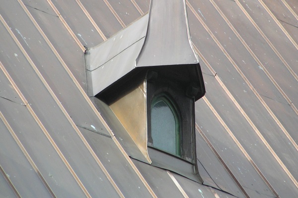 standing seam metal roof on a residential property